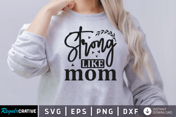Reviewing the Strong Like Mom Embroidery Design