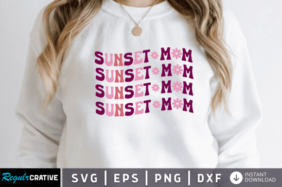 Sunset Mom: A Sentimental Design for Embroidered Gifts